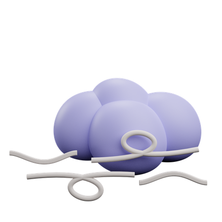 Cloudy and windy  3D Icon