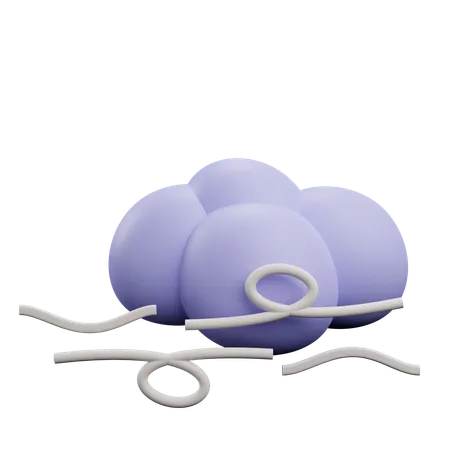 Cloudy and windy  3D Icon