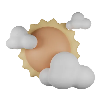 Cloudy Day  3D Illustration