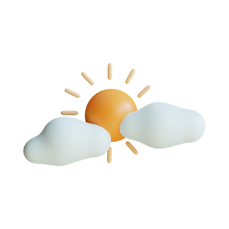 Cloudy Day  3D Illustration