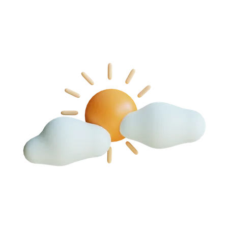 Cloudy Day  3D Illustration