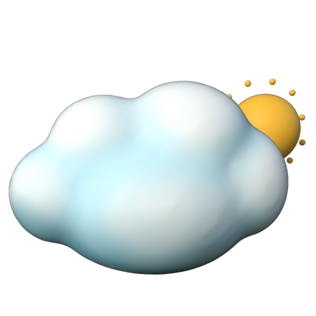 Cloudy Day  3D Illustration