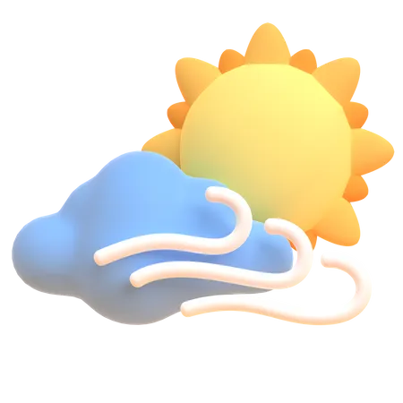 Cloudy Day  3D Illustration