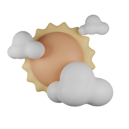 Cloudy Day 3D Illustration