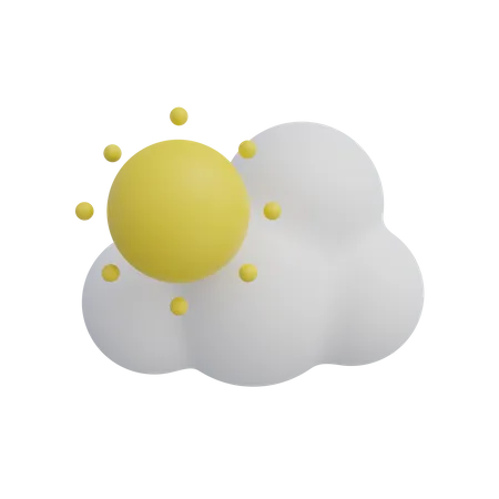 Cloud Sun Fine 3D Icon
