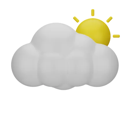 Cloudy Day 3 D Weather 3D Icon