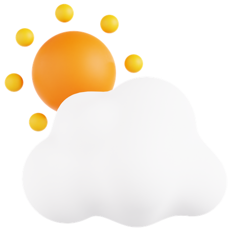 Cloudy Heat  3D Icon