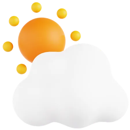 Cloudy Heat  3D Icon