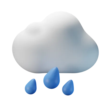 Cloudy Heavy Rain  3D Icon