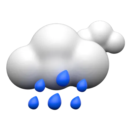 Cloudy Heavy Rain  3D Icon