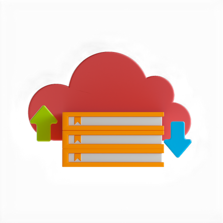 Cloudy Library  3D Icon