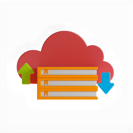 Cloudy Library 3D Icon