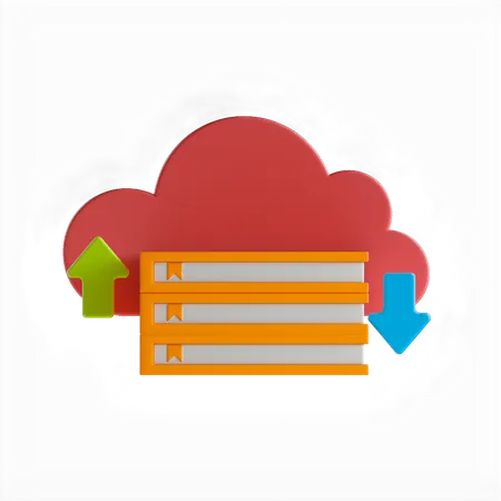 Cloudy Library  3D Icon