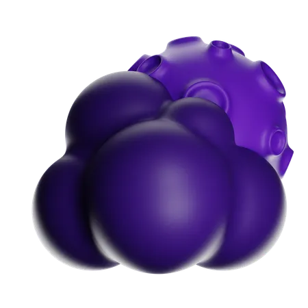 Cloudy Moon Night  3D Icon