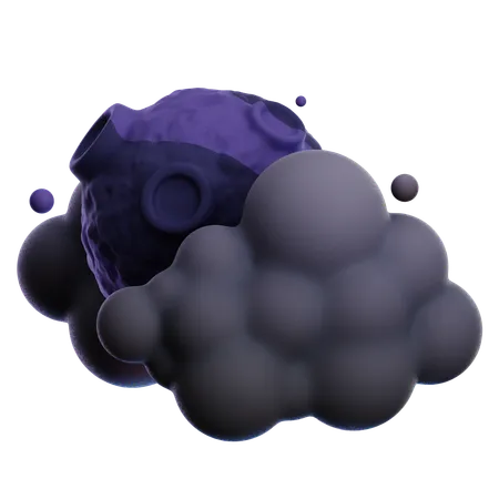 CLOUDY MOON NIGHT  3D Icon