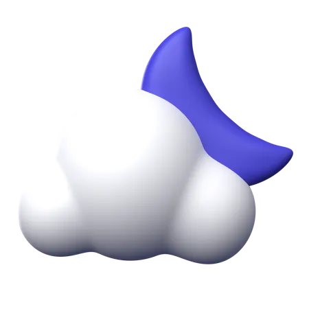 Cloudy Night  3D Icon