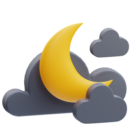 Cloudy Night  3D Icon