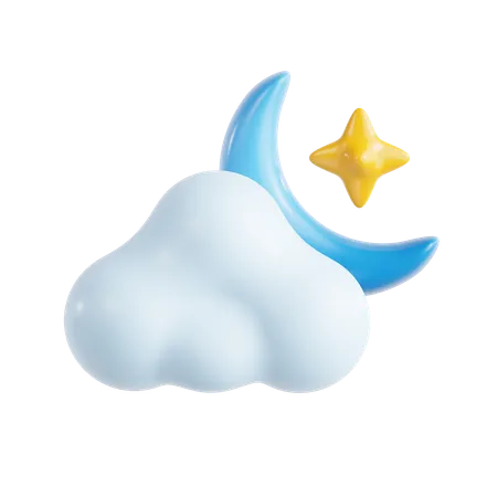 Cloudy Night 2  3D Icon