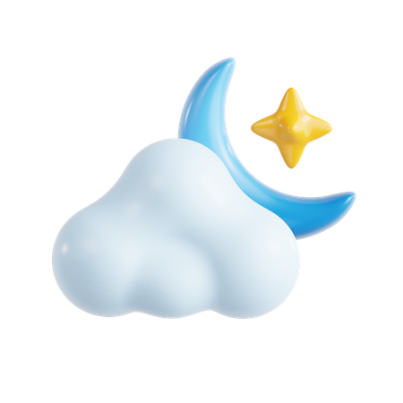 Cloudy Night 2  3D Icon