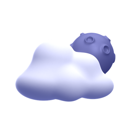 Cloudy Night  3D Icon