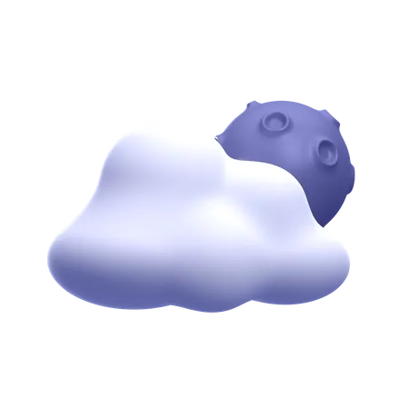 Cloudy Night  3D Icon