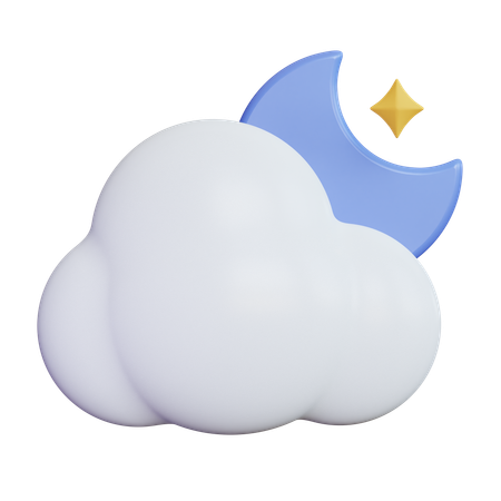 Cloudy Night  3D Icon