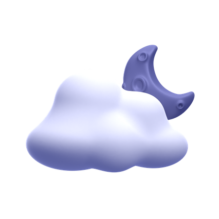 Cloudy Night  3D Icon