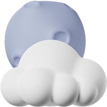 Cloudy Night  3D Icon