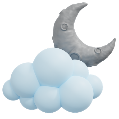 Cloudy Night  3D Icon