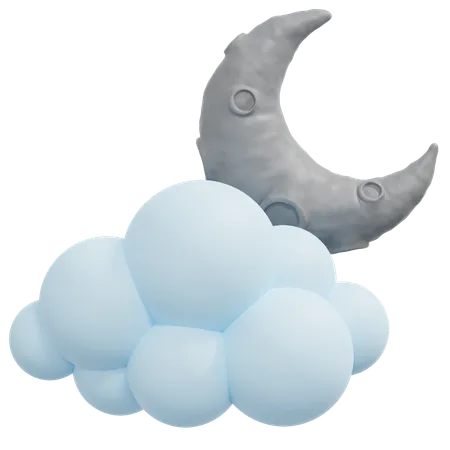 Cloudy Night  3D Icon