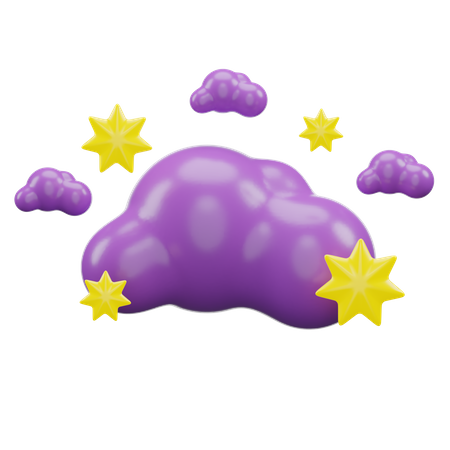 Cloudy Night  3D Icon