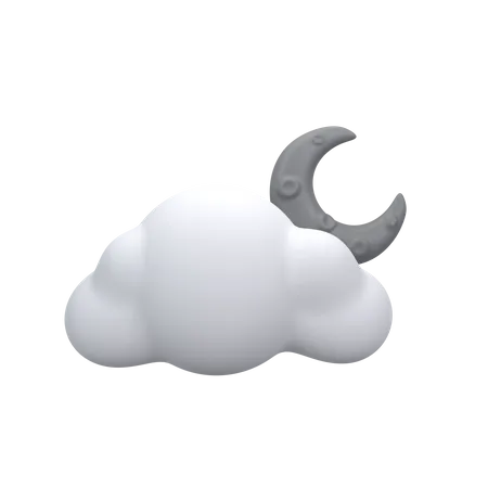 Cloudy Night  3D Icon