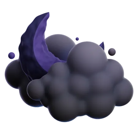 CLOUDY NIGHT  3D Icon