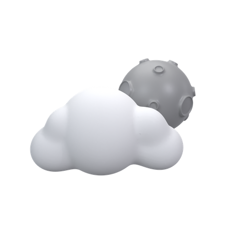 Cloudy Night  3D Icon