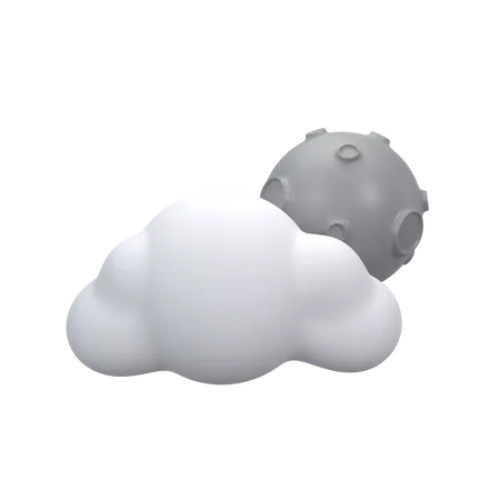 Cloudy Night  3D Icon