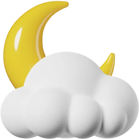 Cloudy Night  3D Icon