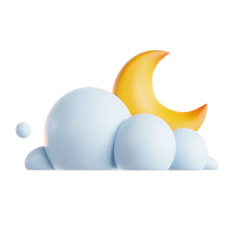 Cloudy Night  3D Icon