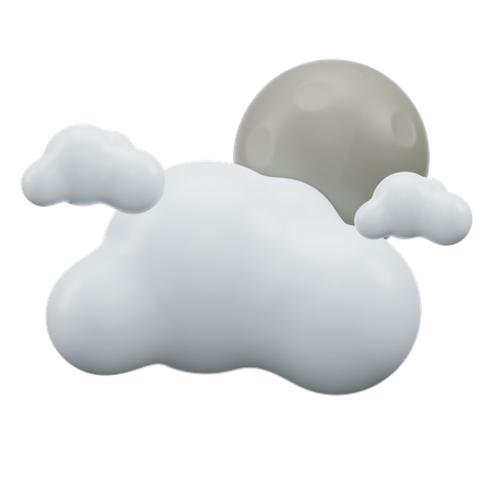 Cloudy Night  3D Icon