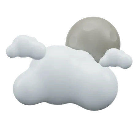 Cloudy Night  3D Icon