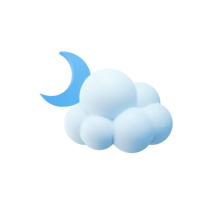 Cloudy Night  3D Icon