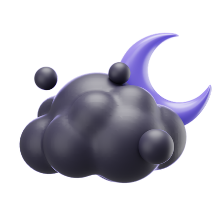 Cloudy Night  3D Icon