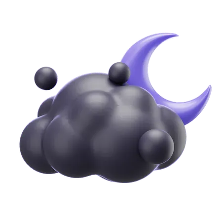 Cloudy Night  3D Icon