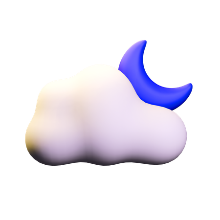 Cloudy Night  3D Icon