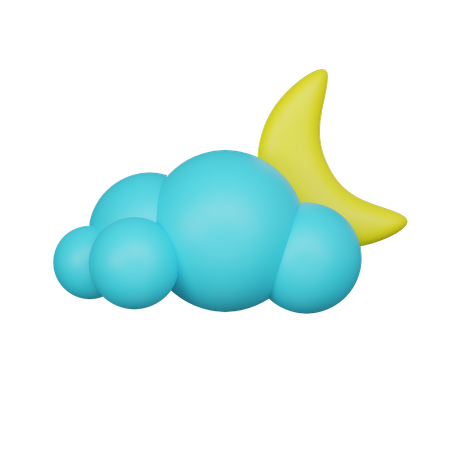 Cloudy Night  3D Icon