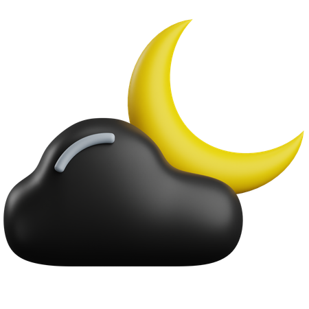 Cloudy Night  3D Icon