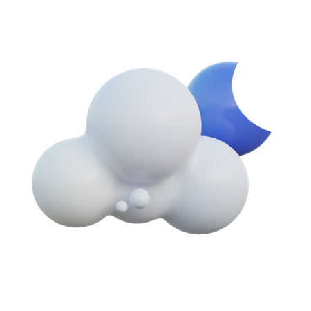 Cloudy Night  3D Icon