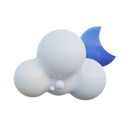 Cloudy Night  3D Icon