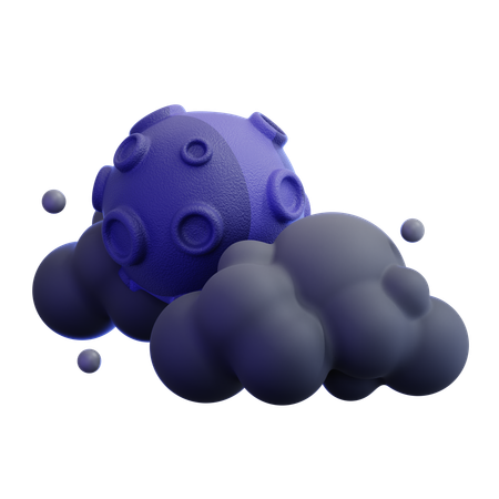 Cloudy Night  3D Icon