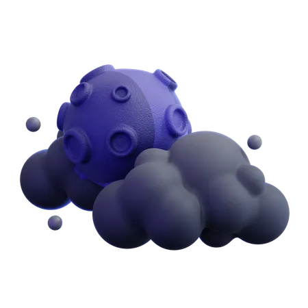 Cloudy Night  3D Icon