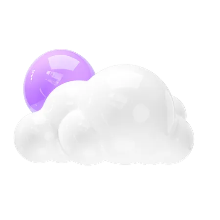 Cloudy Night  3D Icon